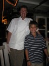 David, our chef from Angermeyer Restaurant, with his biggest (or littlest) fan