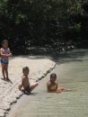 Local kids taking a mid-day dip on Isabela