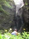 Waterfall and flowers, Nuku Hiva