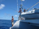 Fishing during our ocean passage