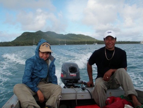 Niko and Cole in the channel of Niuatoputapu, Tonga