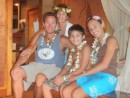 Zen family in our master bedroom, Le Tahaa Hotel and Spa