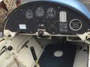 Inside cockpit of sail plane