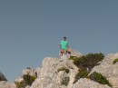 Dennis returning from the top of the Acropolis, he promised he