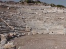 We decided to tour the ruins.  The Small Theater; Greco-Roman seating 5000 (1/3rd the size of the one at Pamukkale); marble and limestone blocks; built in the 2nd century BC.