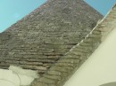 Alberobello: Trulli houses -closeup of the roof construction.