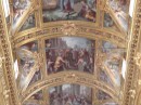 Basilica della Santissima Annunziata del Vastato: Entire ceiling covered with frescoes and gold leaf.