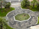 Palazzo Reale Museum: Garden walk is a mosaic of black and white smooth river stones.