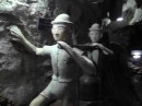 Unusual sculpture of a daily task in the cave.