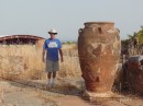 Malia -a few of the pottery items found here remain on the site (most shipped to museums) -multiple carrying loops for this one took more than two guys when full.
