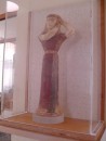 Archaeological Museum of Santorini.  Marble statue painted with colors available to ancient Santorini artists.