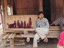 wood carvings made by one of the villagers; saw the painted faces a few times, didn