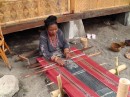 Iket weaving demonstration in Maumere - actual weaving