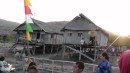 houses on stilts generally have some water flooding under them in rainy season