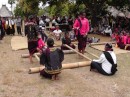 bamboo dance - poles are moved back and forth and the dancers hop through the moving poles
