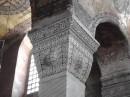 Haghia Sophia Museum: Carved marble column caps -note interesting bulges in center of design.