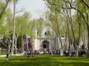 Topkapi Palace entrance, line at right waiting to buy tickets stretched for 300 yards the first day we were there beneath the sunny skies.
