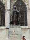 Cardinal Mercier statue by St. Michaels and St. Gudula cathedral.