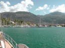 Trizonia, Greece.  Nice, full marina on one side of the bay but we anchored out as we