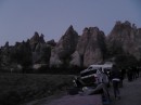 Arriving at the take off point -a flat area among the fairy chimneys.
