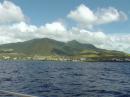 Arriving St. Kitts and clear skies and a nice breeze.