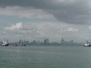Panama City as seen from the causeway near our anchorage