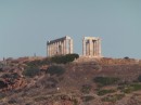 Temple of Poseidon: This view shows how the top of the hill was leveled to accommodate the temple.
