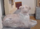 National Archaeological Museum -first time we saw dogs; we saw this marble sculpture and then saw dogs in several of the smaller sculptures, pottery figurines, and paintings.