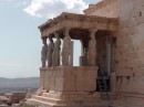 Acropolis -The Erechtheion -a nice view of the Caryatids (female statues replacing columns).