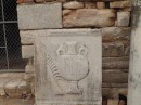 Ephesus -nice carving of amphora and palm frond.
