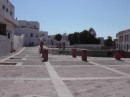 Looking across the square from the largest church towards the ancient ruins site.