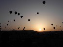 and just as the sun rises....here come the balloons - perfect ending to a wonderful two days of adventure in Cappadocia