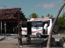 boarding our bus in Loweleba for tour to Lamalera - the whaling village