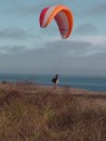 Paraglider on bluffs of Douglas Family Preserve