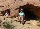 Grandma and Devin in caves at top of Gaviota Outlook hike