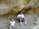 Grandpa and Devin in caves at top of Gaviota Outlook hike