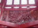 intricate carvings inside pagoda