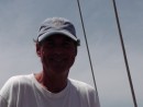 happy captain as we sail into Banderas Bay