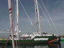 Siracusa -Greenpeace boat docked just in front of us.