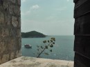 Fort Lovrijenac: View of Lokrum Island where hordes of kayakers paddle out to daily.