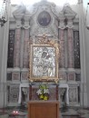 Dubrovnik: Dubrovnik Cathedral -Silver embossing in gold picture frame.