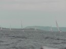 Encountered what appeared to be a race or rally of 30 or more boats all headed in the opposite direction to us.  Did they know something we didn