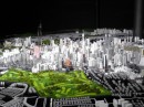model of Kuala Lumpur showing with future buildings in clear plastic
