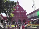 church in Melaka town square on our land tour