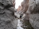 a  narrow passage through the canyons.