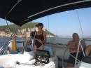 Gayle at the helm