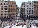 Looking from the top of the Spanish Steps
