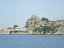 First glimpse of Old Fort in Corfu town