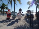 Key West beach at Christmas
