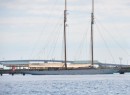 158 foot Sailboat at Nassau Harbour